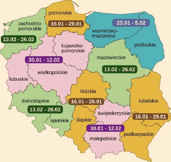 Ferie zimowe w Małopolsce 2026 – terminy i jak ich uniknąć