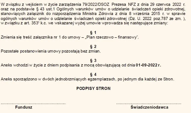 Aneks do umowy o pracę
