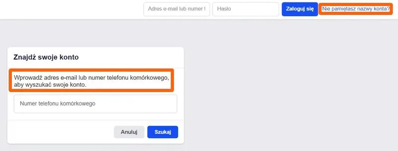 Jak odzyskać konto na Facebooku