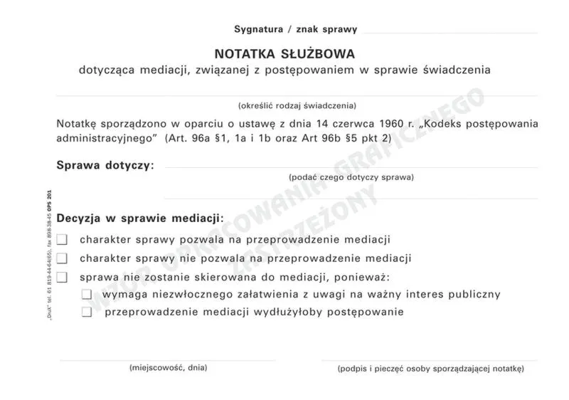 Notatka służbowa
