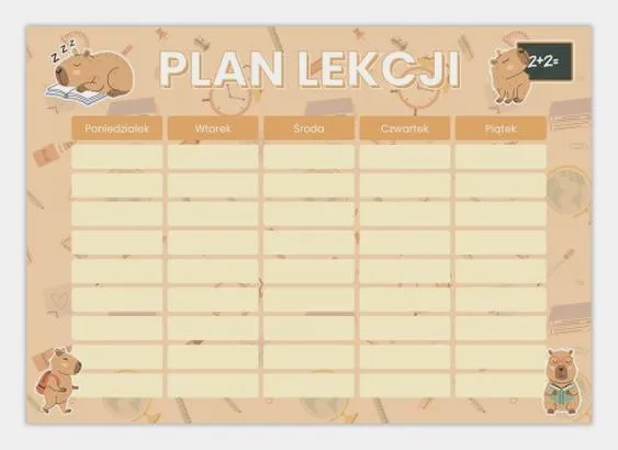 Przedmioty w 5 klasie